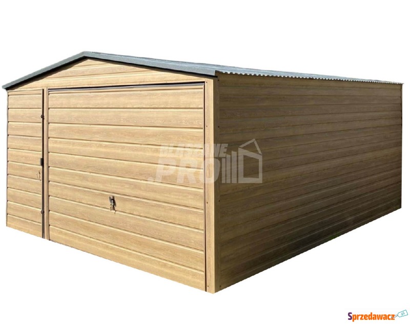 Garaż Blaszany 4x5m - Brama uchylna Drewnopodobny... - Altany, domki, namioty - Rybnik