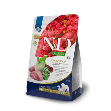 Farmina N&D Quinoa Adult Digestion, jagnięcina i koper włoski - 2 x 7 kg