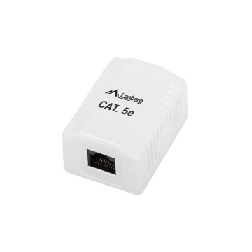 gniazdo natynkowe kat.5e 1x RJ45 białe
