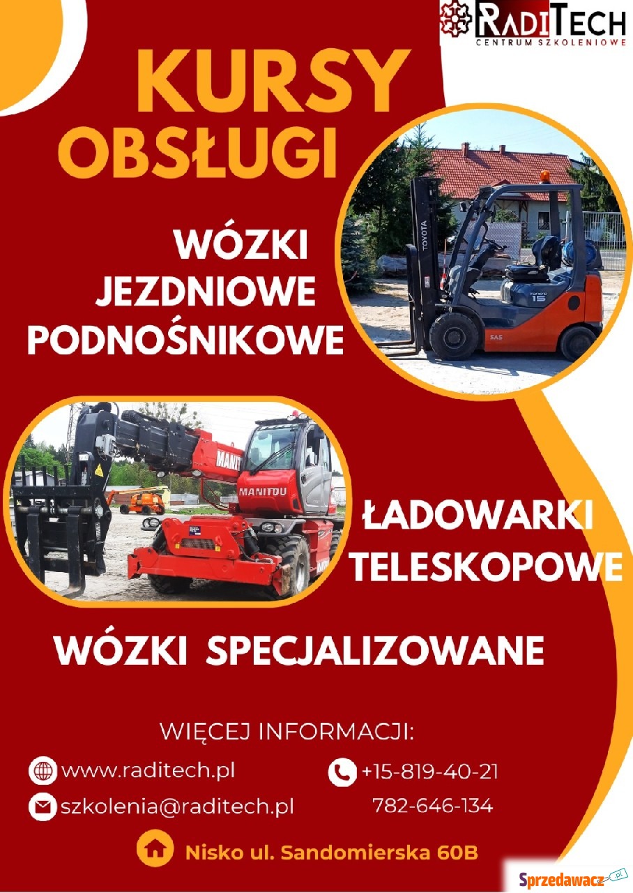 Kurs wózki widłowe, suwnice, p...