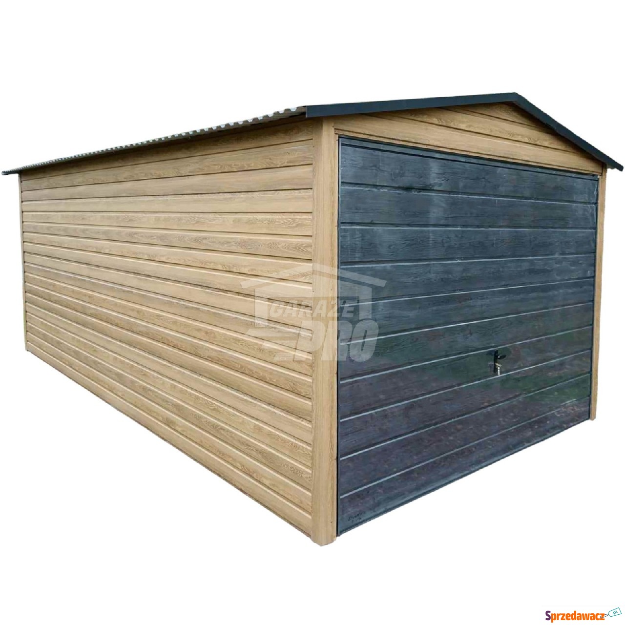 Garaż blaszany 3x6m Brama uchylna...