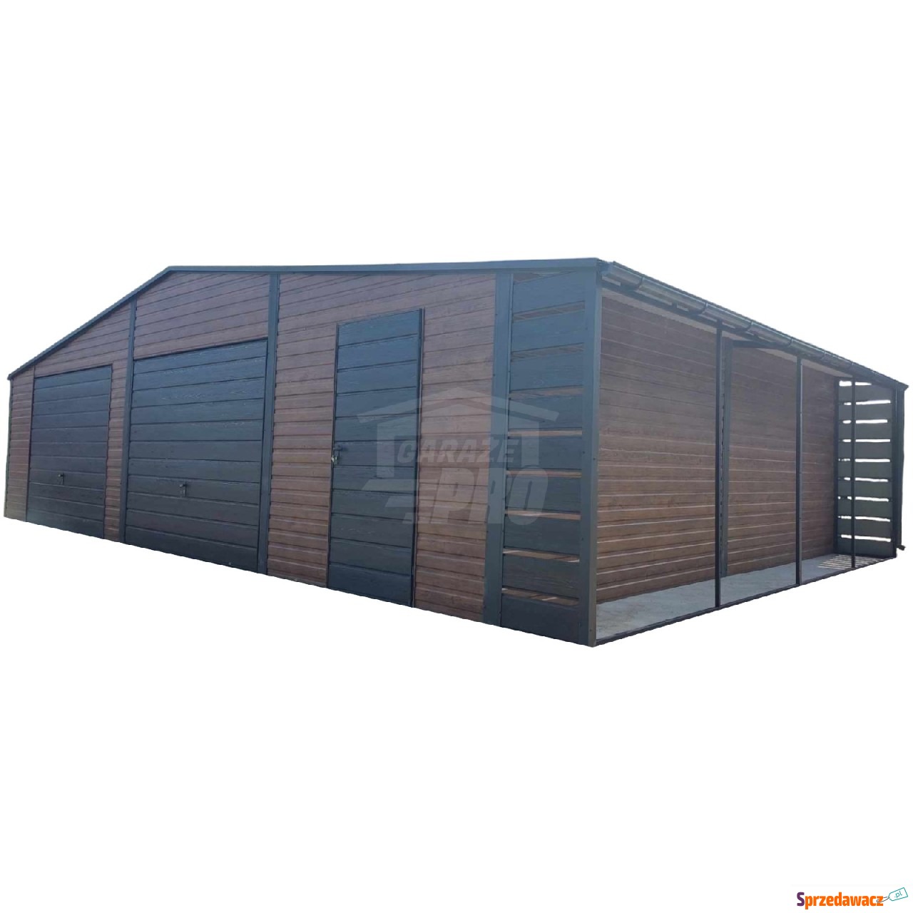 Garaż blaszany 10x6m + wiata 1m...
