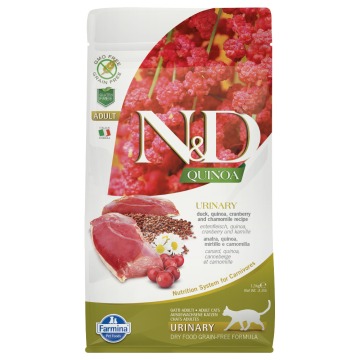 Farmina N&D Urinary Adult, kaczka z komosą ryżową, żurawiną i rumiankiem - 1,5 kg