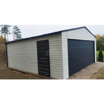 Garaż blaszany 6x5,8m Brama segmentowa drzwi... - Garaże i wiaty - Czersk - zdjęcie 3