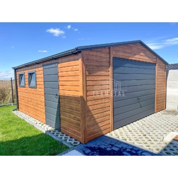 Garaż blaszany 5x5m Brama uchylna drzwi 2x okno... - Garaże i wiaty - Gdynia - zdjęcie 2