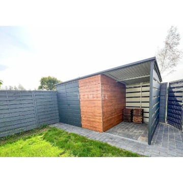 Schowek domek ogrodowy 3x3m + wiata 1,5m Brama... - Altany, domki, namioty - Jastrowie - zdjęcie 2