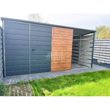 Schowek domek ogrodowy 3x3m + wiata 1,5m Brama... - Altany, domki, namioty - Jastrowie - zdjęcie 4