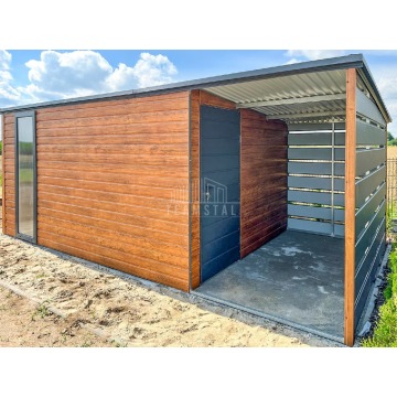 Schowek domek ogrodowy 4x3m + wiata 2m drzwi okno... - Altany, domki, namioty - Kłodzko - zdjęcie 3