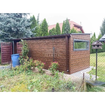 Schowek domek ogrodowy 4,5x2,5m + wiata 1,8m drzwi... - Altany, domki, namioty - Brzesko - zdjęcie 3