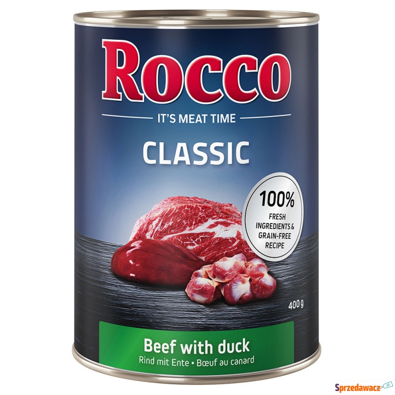 Pakiet mieszany Rocco Classic, 12 x 400 g - W... - Karmy dla psów - Czarne