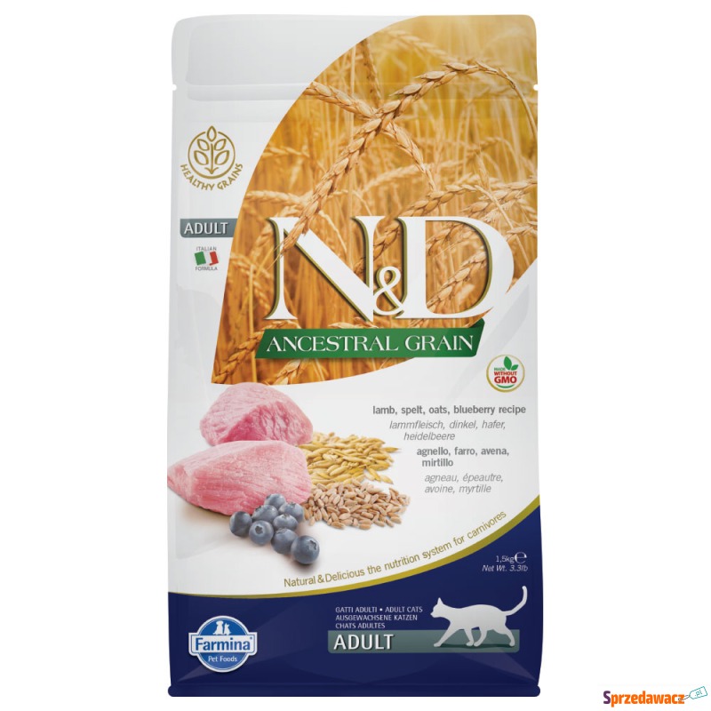 Farmina N&D Ancestral Grain Adult, jagnięcina... - Karmy dla kotów - Gdynia