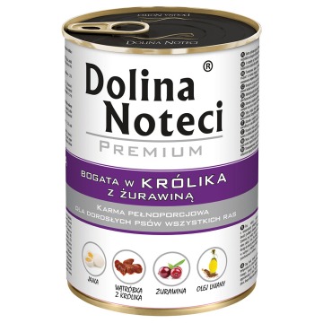 Megapakiet Dolina Noteci Premium, 48 x 400 g - Królik z żurawiną