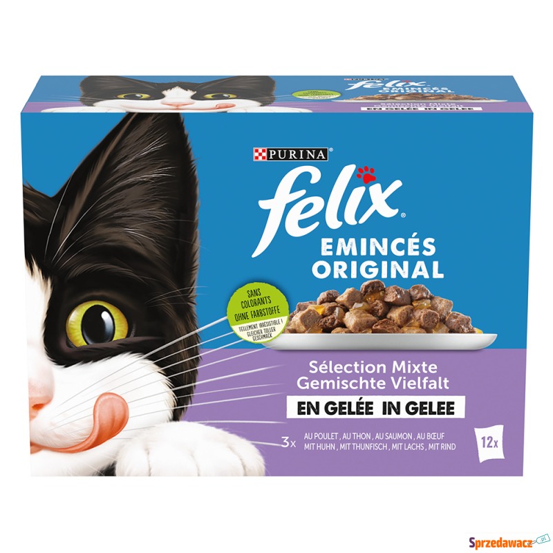 Felix Original, w galarecie, 12 x 85 g - Mieszany... - Karmy dla kotów - Olsztyn
