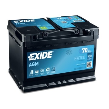 Akumulator 70Ah/760A EK700  Exide AGM Darmowa... - Akumulatory - Zduńska Wola - zdjęcie 1