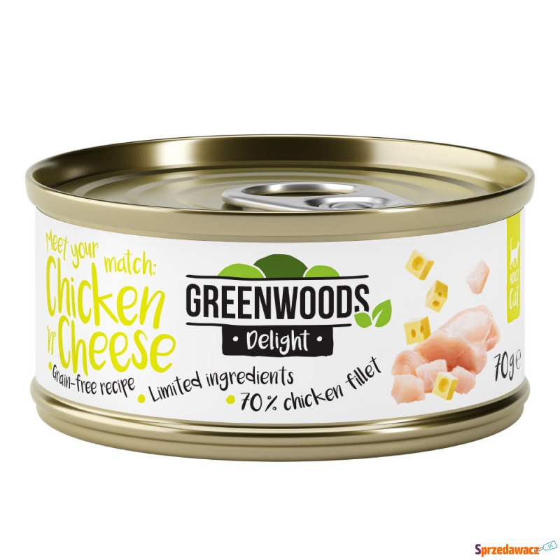 Greenwoods Delight, filet z kurczaka i ser 48... - Karmy dla kotów - Rogoźnik