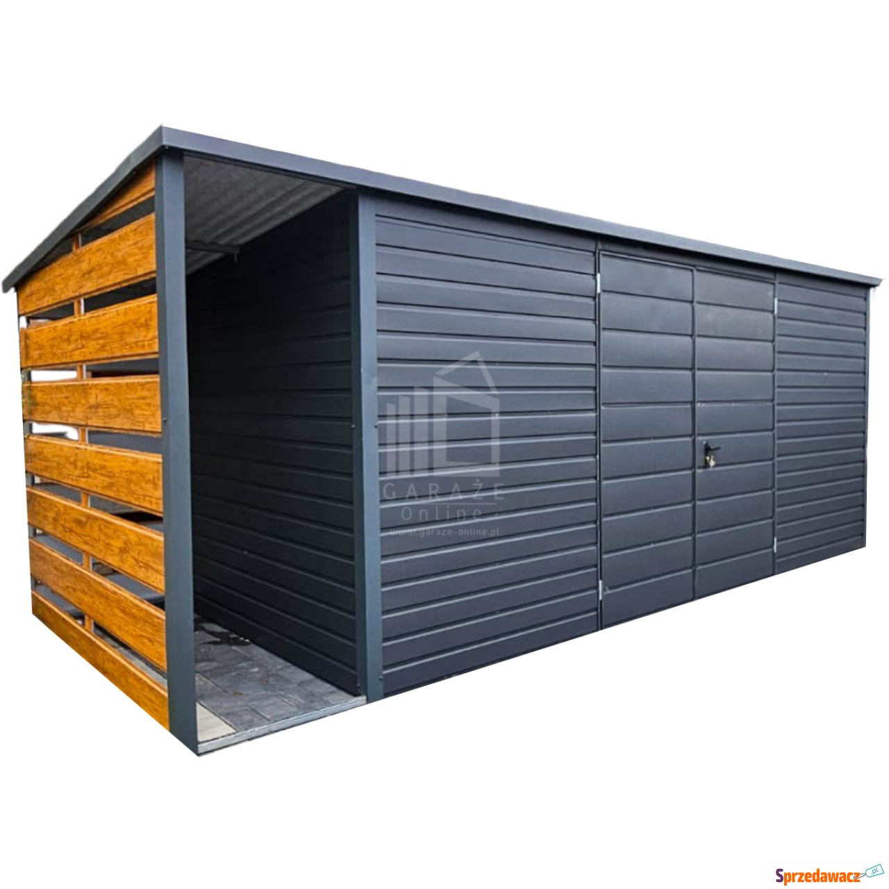Schowek Domek Ogrodowy 5x2m + wiata...