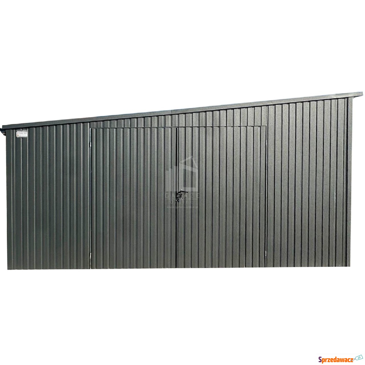 Garaż blaszany Schowek 6x3m Brama...