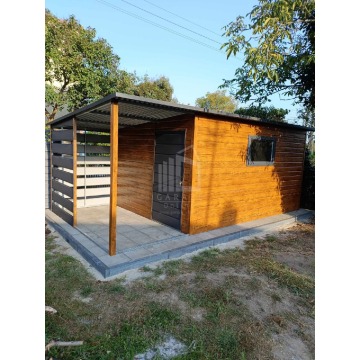 Schowek domek ogrodowy 3,5x3m + wiata 2m drzwi... - Altany, domki, namioty - Morąg - zdjęcie 4