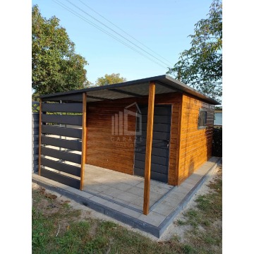 Schowek domek ogrodowy 3,5x3m + wiata 2m drzwi... - Altany, domki, namioty - Kwidzyn - zdjęcie 2