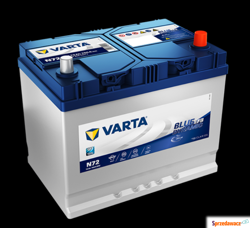 Akumulator VARTA blue dynamic efb 72Ah 760A N72 - Akumulatory - Bydgoszcz