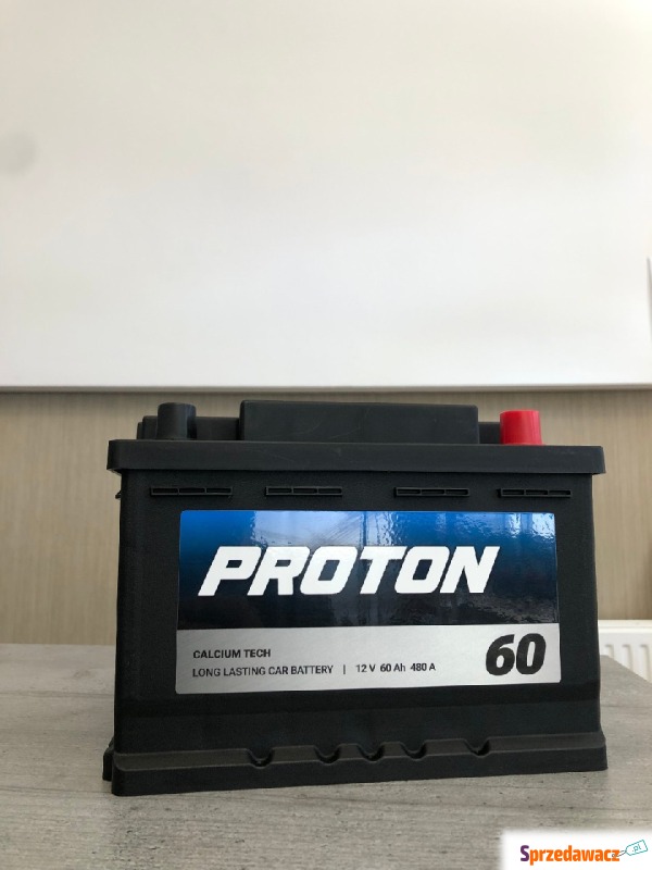 Akumulator 60Ah 480A EN Proton prawy plus - Akumulatory - Poznań