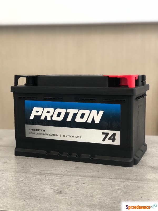 Akumulator 74Ah 620A EN Proton prawy plus niski - Akumulatory - Augustów