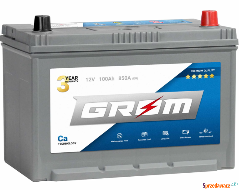 Akumulator 100Ah 850A EN Grom Premium Japan Prawy... - Akumulatory - Bydgoszcz