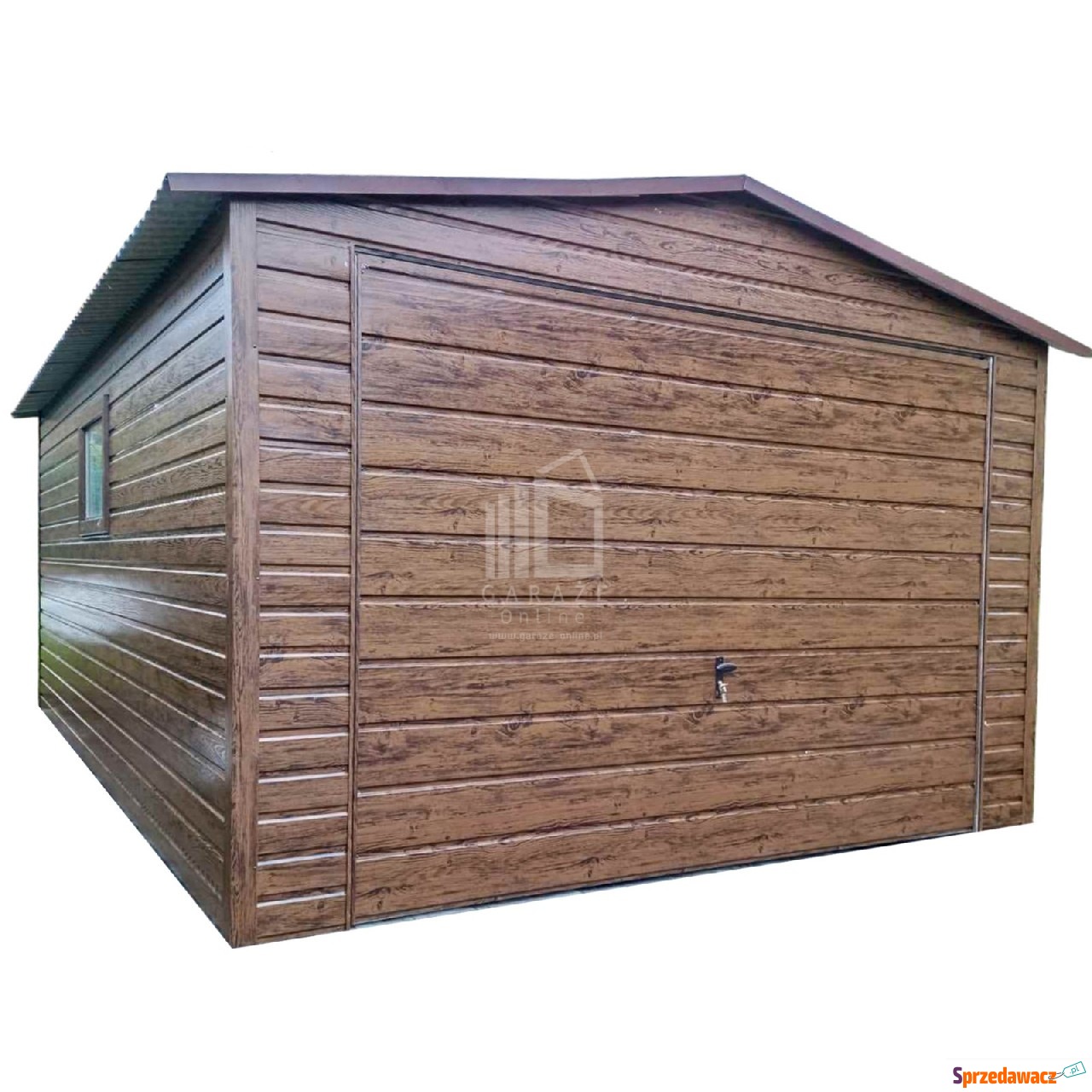 Garaż blaszany 4x6m Brama uchylna...