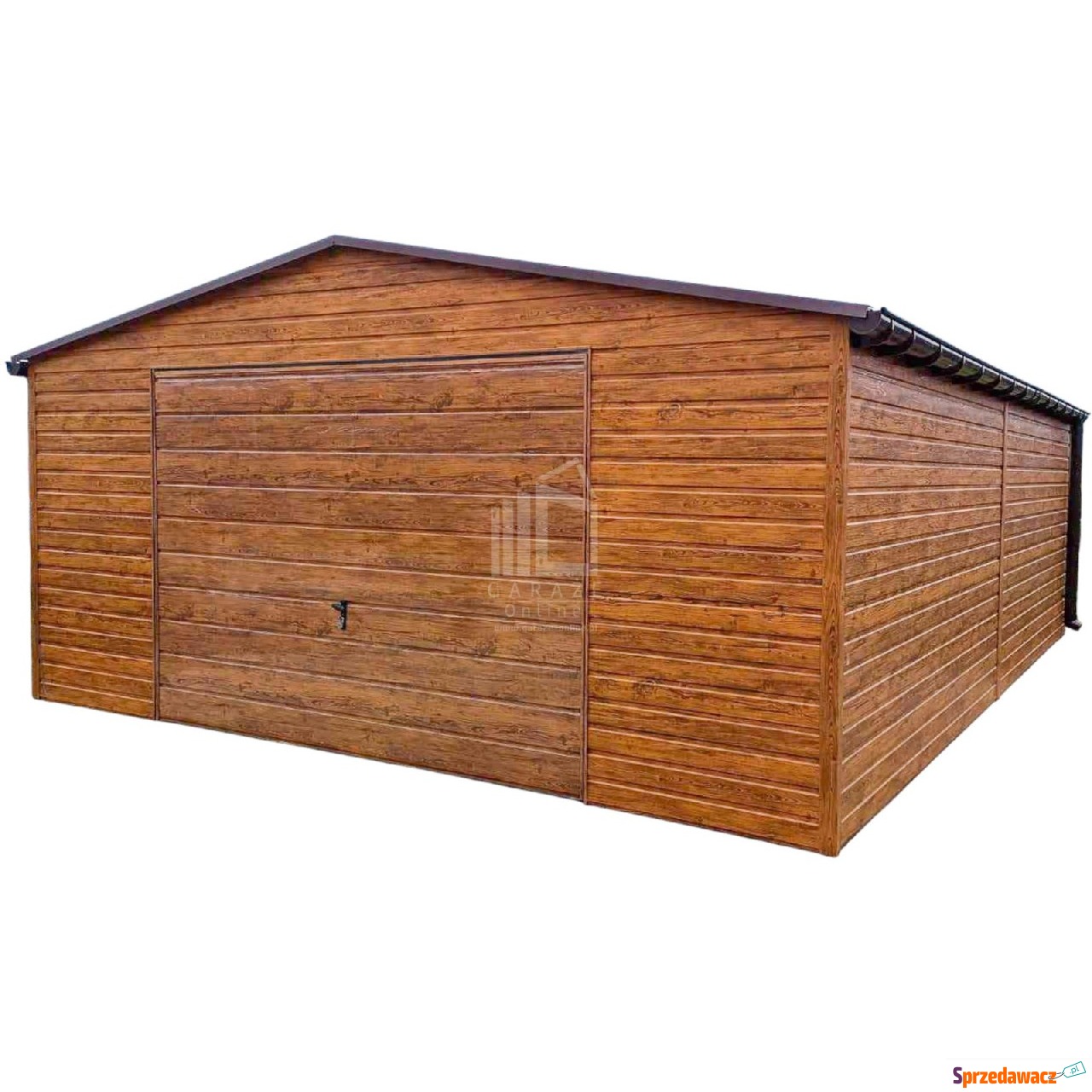 Garaż blaszany 6x6m Brama uchylna...