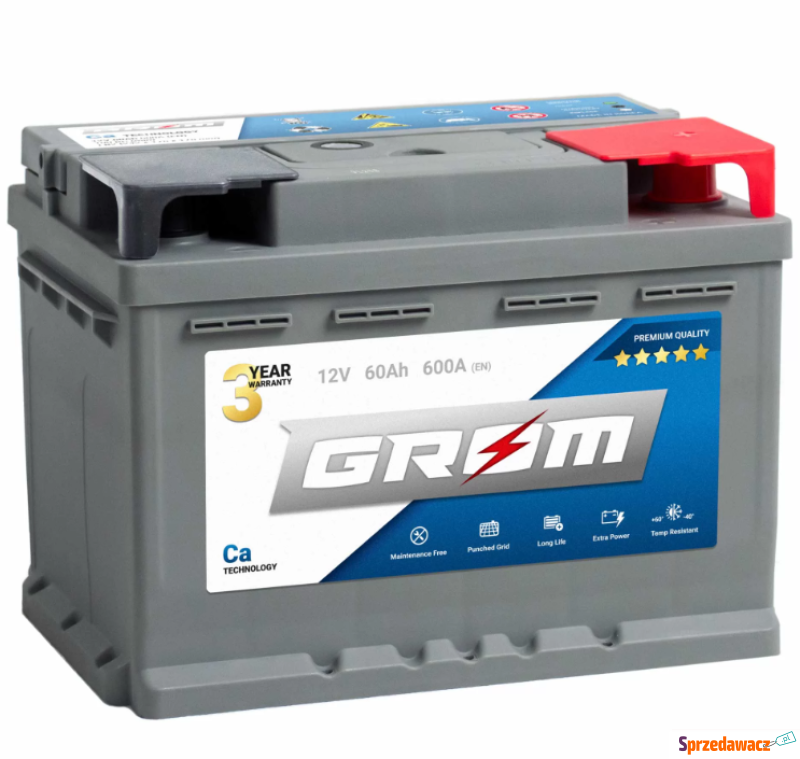 Akumulator GROM Premium 60Ah 600A