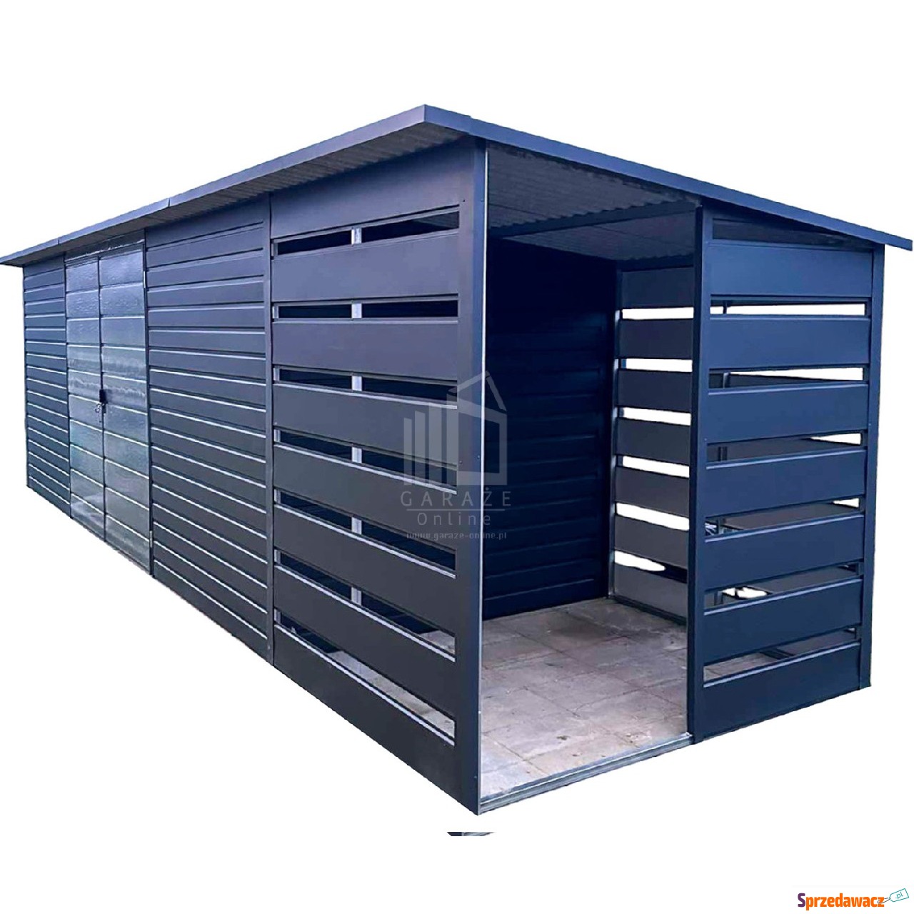Schowek domek ogrodowy 6x2m + wiata...