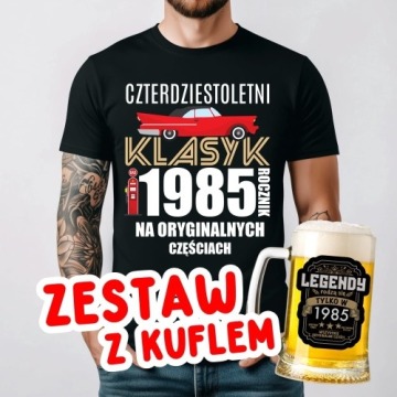 Koszulka na 40 URODZINY - ZESTAW Z KUFLEM