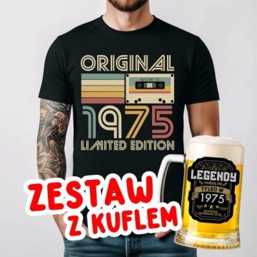 Koszulka na 50 URODZINY - ZESTAW Z KUFLEM