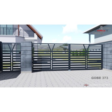 Brama skrzydłowa, nowoczesne ogrodzenia panelowe - Bramy, furtki - Nieborowice - zdjęcie 8