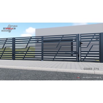 Brama skrzydłowa, nowoczesne ogrodzenia panelowe - Bramy, furtki - Nieborowice - zdjęcie 19