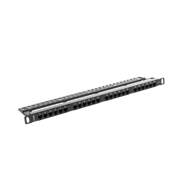 Patch panel Lanberg Patch Panel 24 port 0.5U 19'' kat.6 UTP czarny