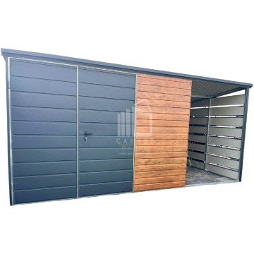 Schowek domek ogrodowy 3x3m + wiata 1,5m Brama... - Altany, domki, namioty - Tarnów - zdjęcie 1