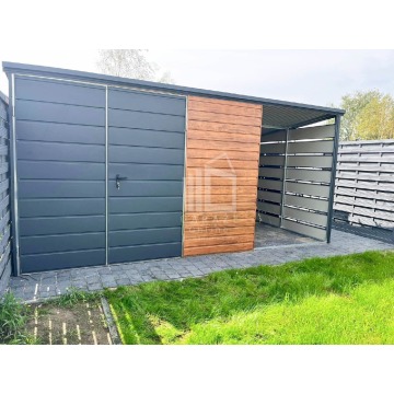 Schowek domek ogrodowy 3x3m + wiata 1,5m Brama... - Altany, domki, namioty - Tarnów - zdjęcie 4