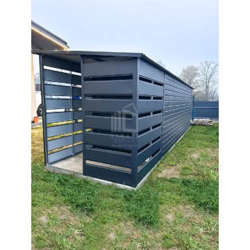 Schowek domek ogrodowy 6x2m + wiata 1,5m Brama... - Altany, domki, namioty - Białystok - zdjęcie 3