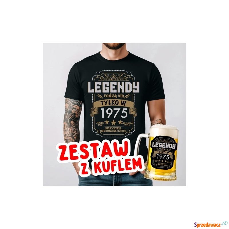 Koszulka na 50 URODZINY - ZESTAW Z KUFLEM - Koszulki męskie - Łódź