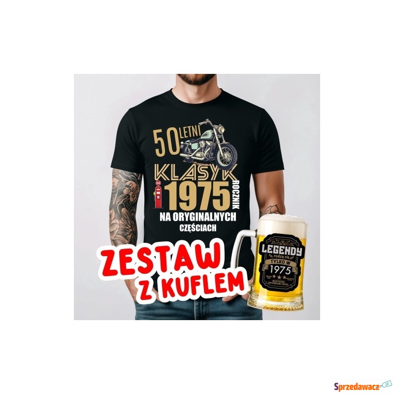 Koszulka na 50 URODZINY - ZESTAW Z KUFLEM - Koszulki męskie - Rybnik