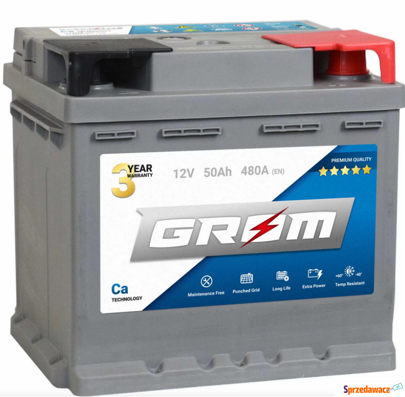Akumulator GROM Premium 50Ah 480A - Akumulatory - Bydgoszcz