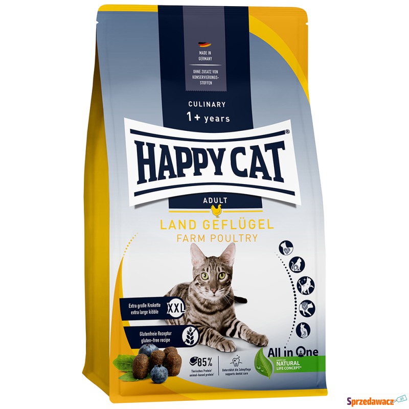 Happy Cat Culinary Adult, drób wiejski - 2 x 1,3... - Karmy dla kotów - Mielec