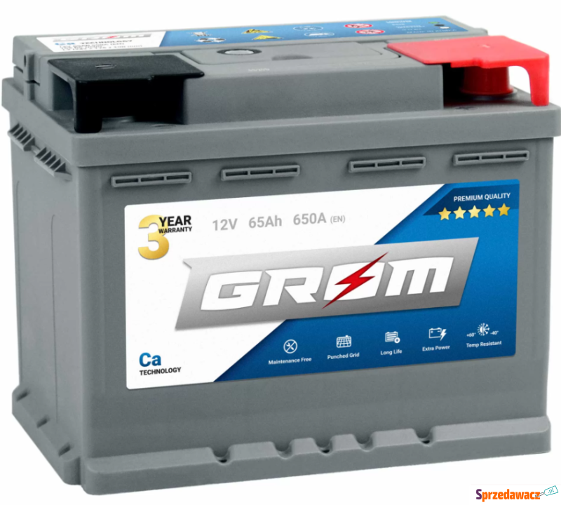 Akumulator 65Ah 650A EN Grom Premium