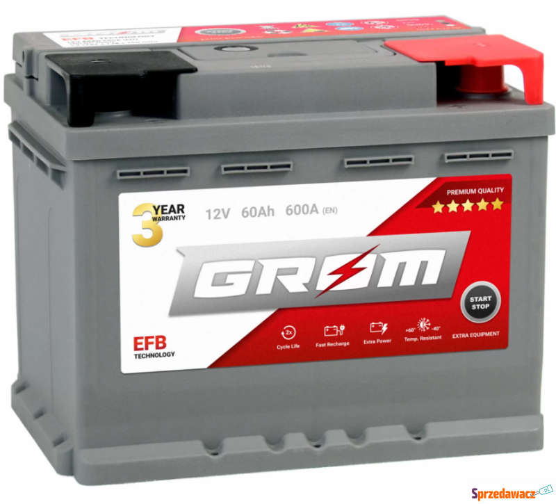 Akumulator 60Ah 600A en Grom S...