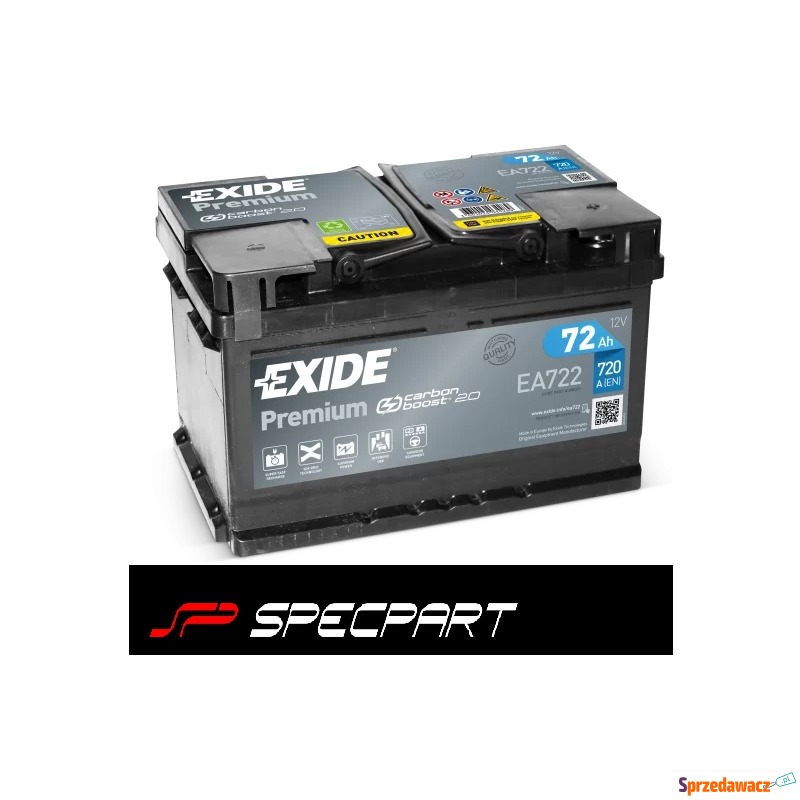 Akumulator 72Ah 720A Exide Premium...