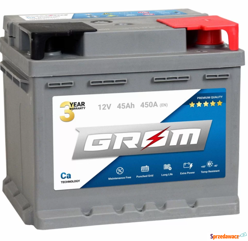 Akumulator 45Ah 450A EN Grom Premium - Akumulatory - Bydgoszcz
