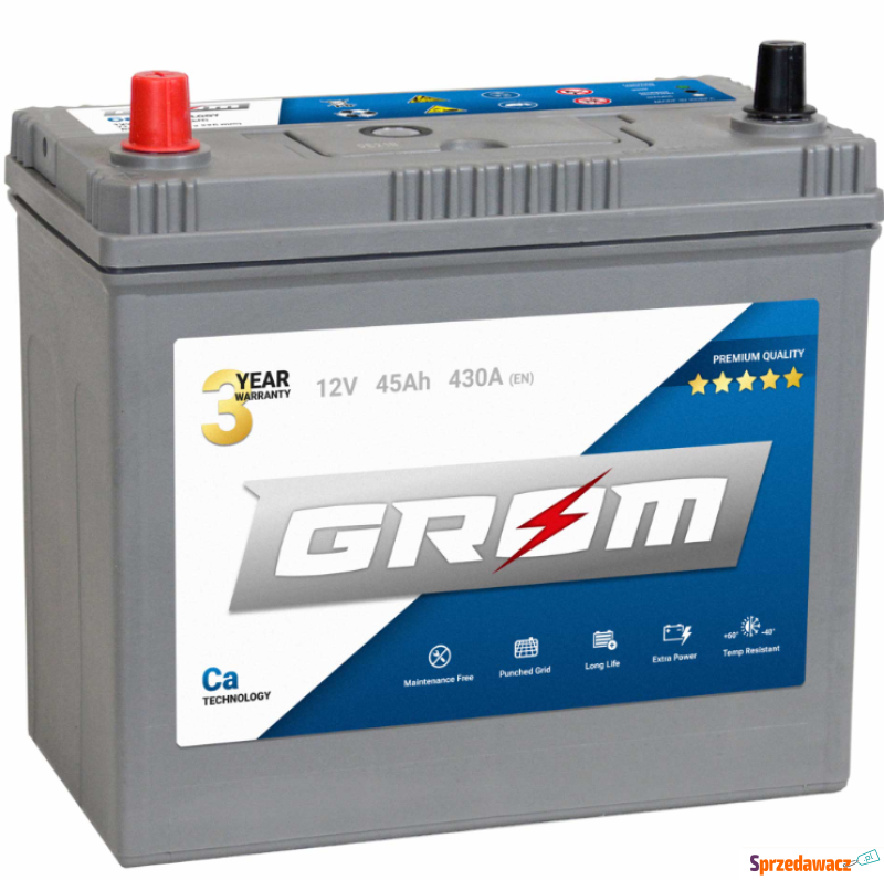 Akumulator GROM Premium 45Ah 430A...