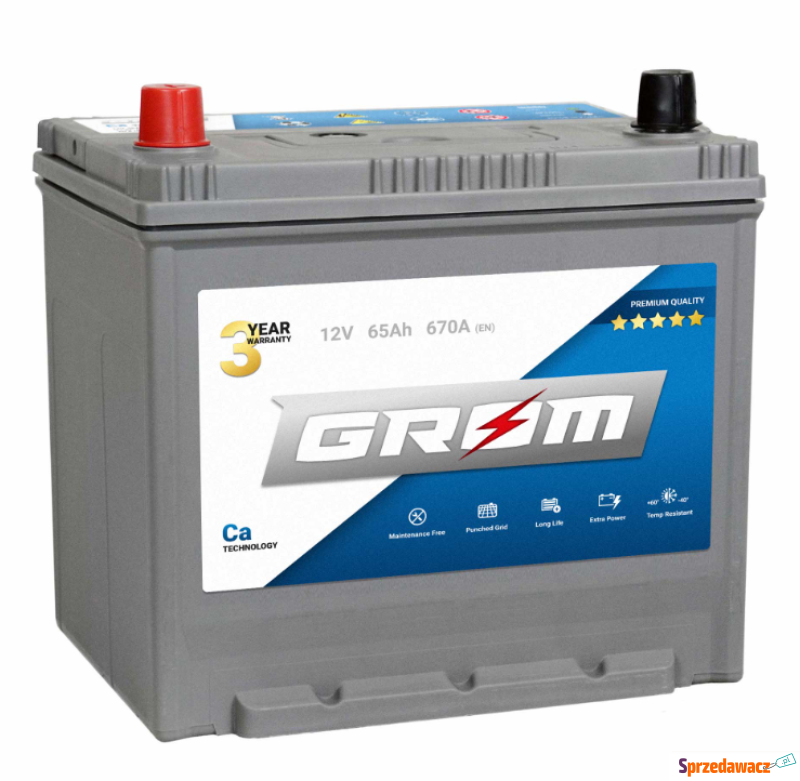 Akumulator GROM Premium 65Ah 670A...