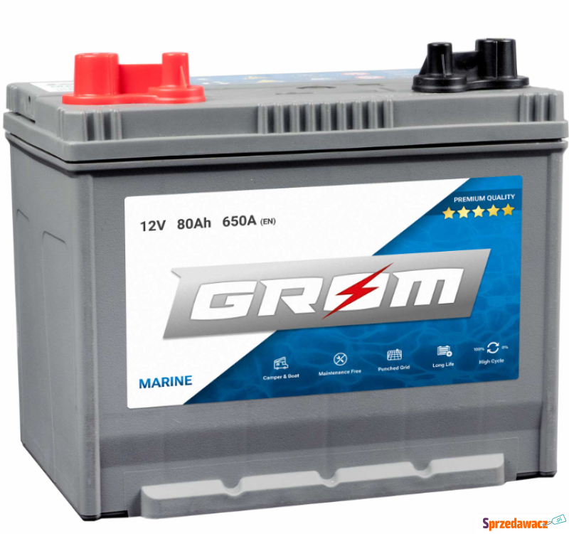 Akumulator GROM marine 80Ah 650A
